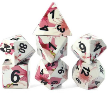Petal Bloom Acrylic Dice Set
