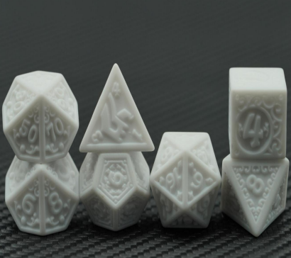 White Acrylic Dice Set