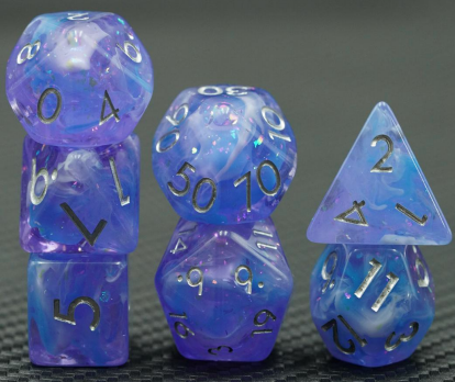 Blue Vapor Acrylic Dice Set