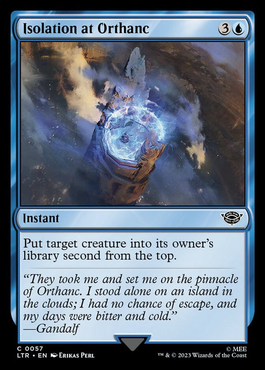 Isolation at Orthanc ltr 57