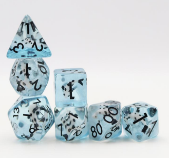 Black Koi Acrylic Dice Set