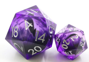 Liquid Moving Eye Oversized 33mm Resin D20 Purple