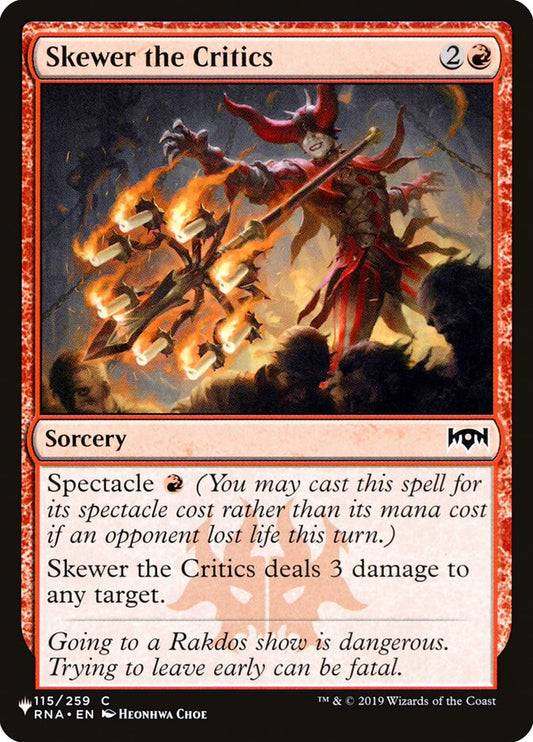 Skewer the Critics plst RNA-115