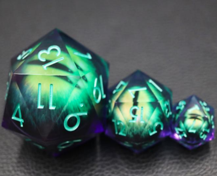 Liquid Moving Eye Oversized 50mm Resin D20 Purple