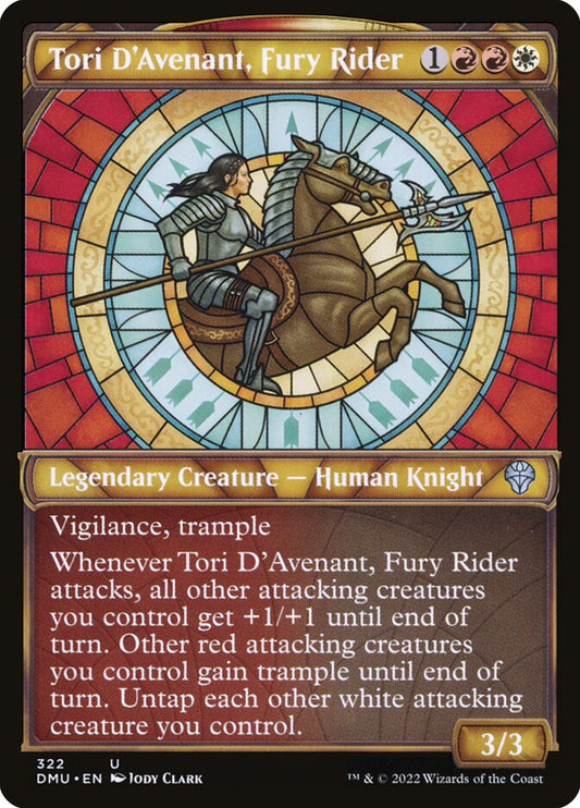 Tori D'Avenant, Fury Rider dmu 322
