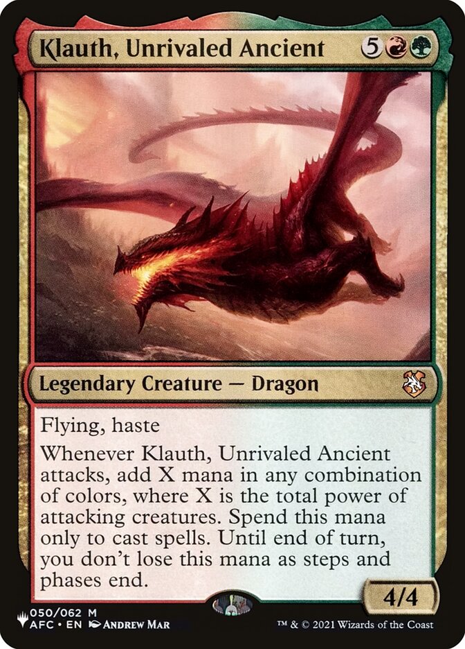 Klauth, Unrivaled Ancient plst AFC-50