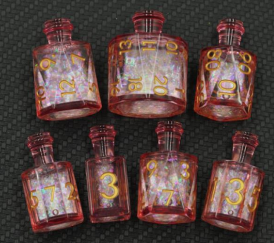 Bottle Liquid Crimson Elixir Dice Set