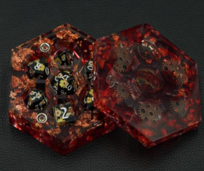 Resin Dice Box Red Gear