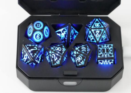LED DnD Flashing Dice Set Blue