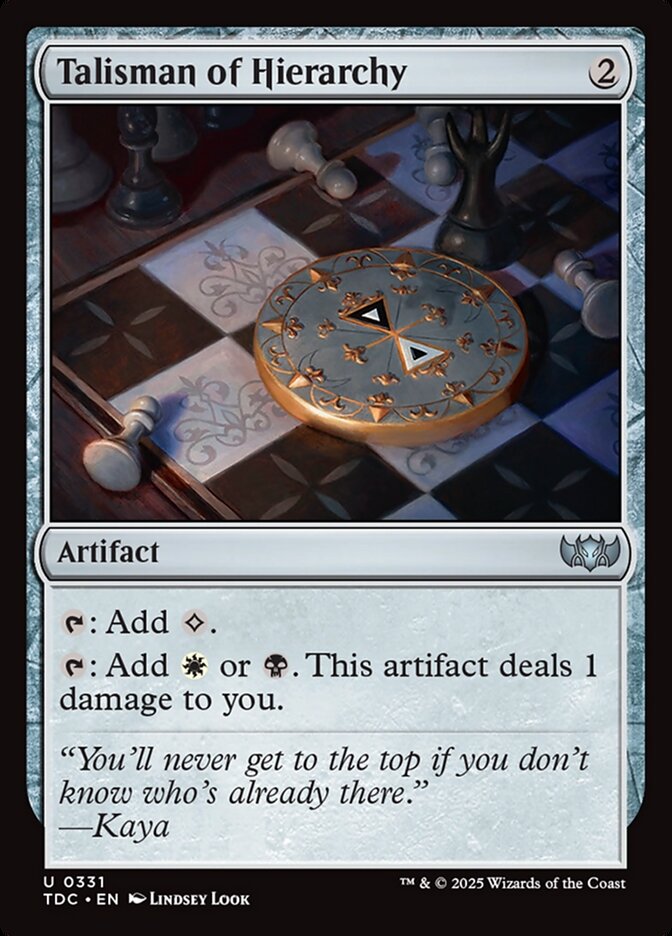 Talisman of Hierarchy tdc 331