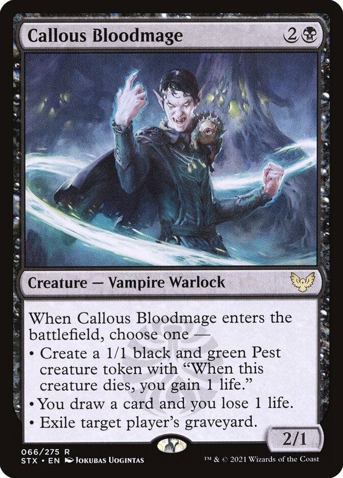 Callous Bloodmage stx 66