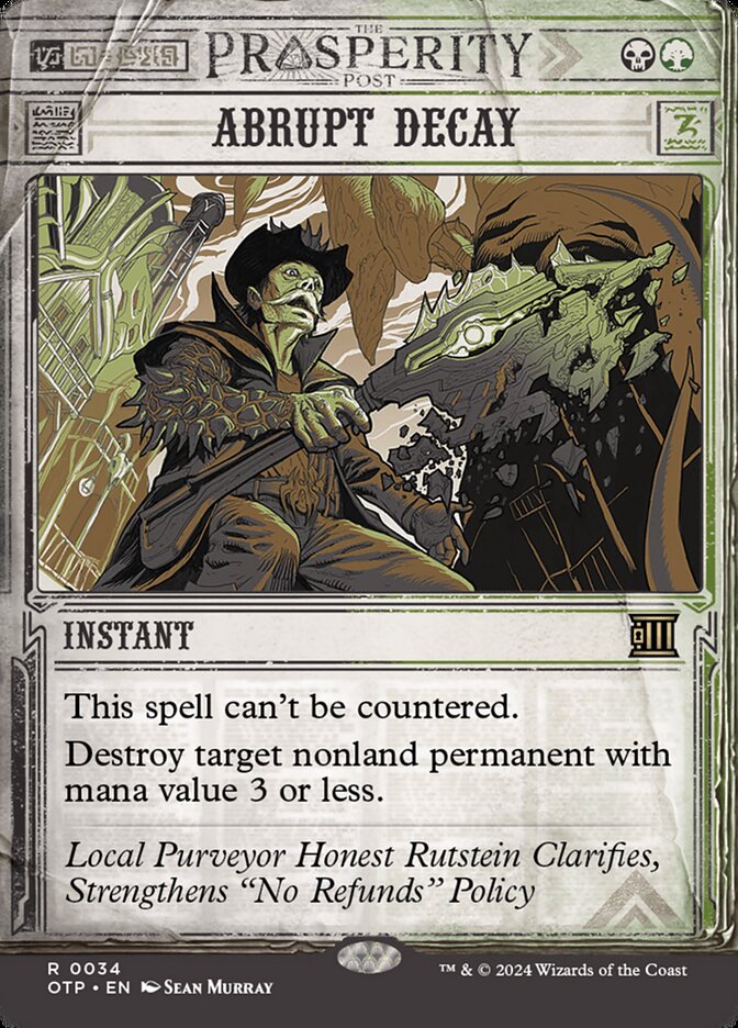 Abrupt Decay otp 34