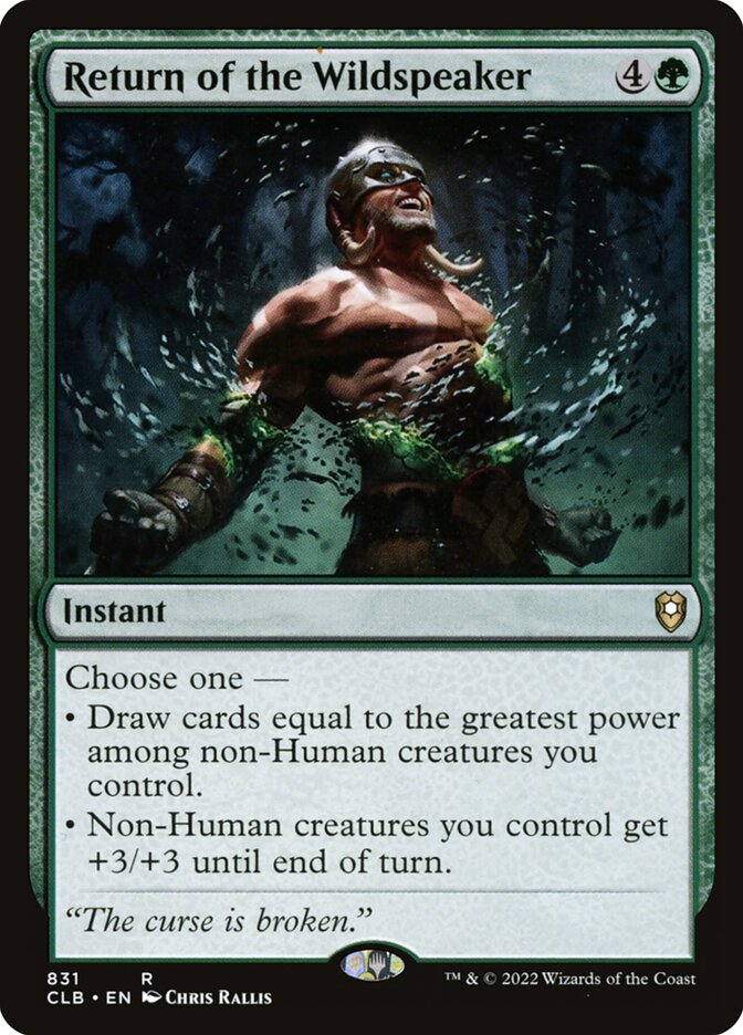 Return of the Wildspeaker clb 831
