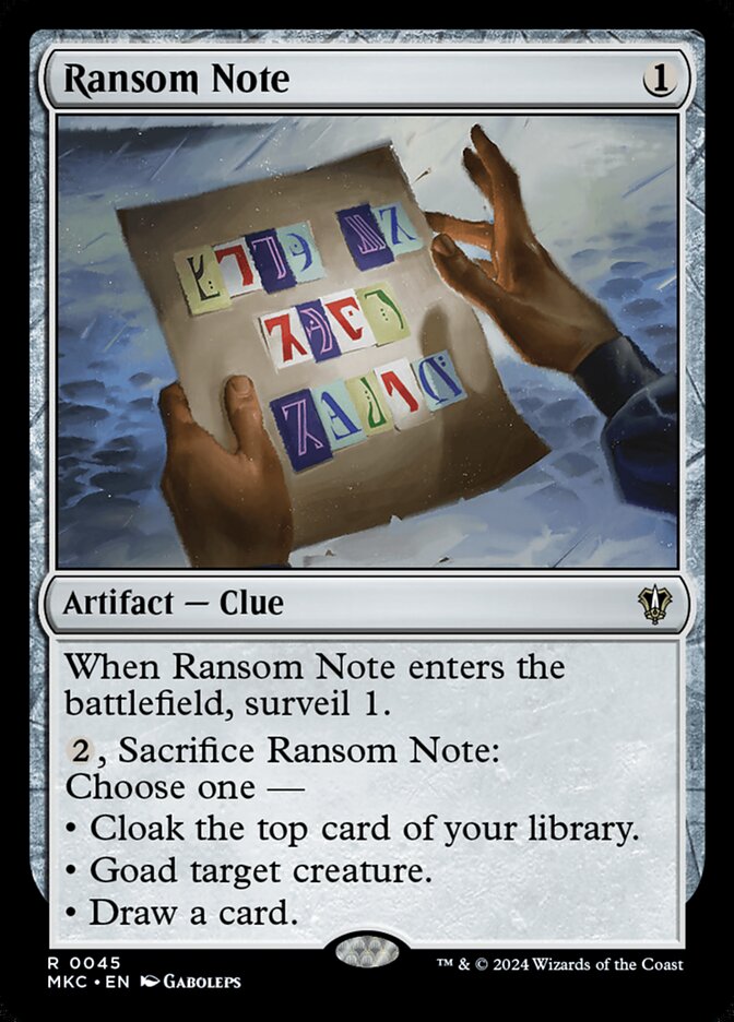 Ransom Note mkc 45