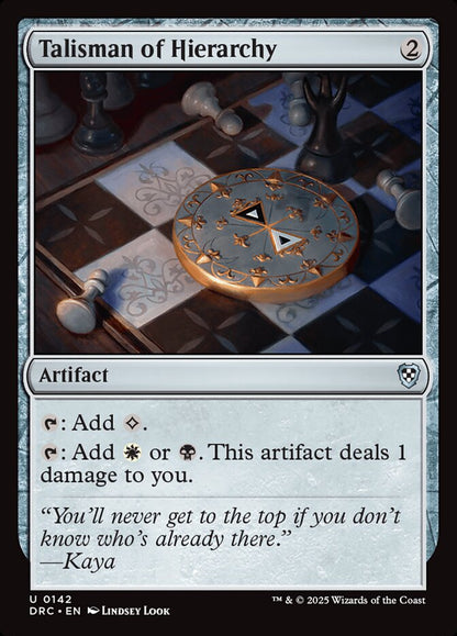Talisman of Hierarchy drc 142