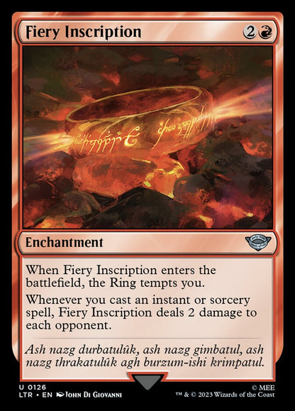 Fiery Inscription ltr 126