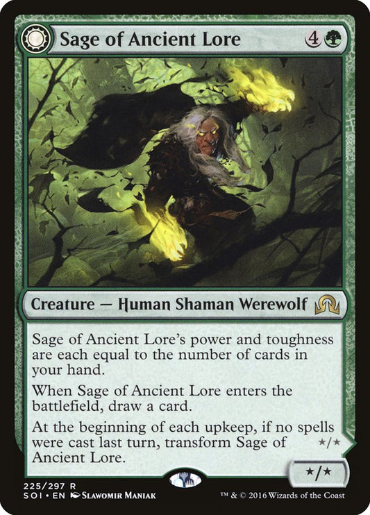Sage of Ancient Lore // Werewolf of Ancient Hunger soi 225
