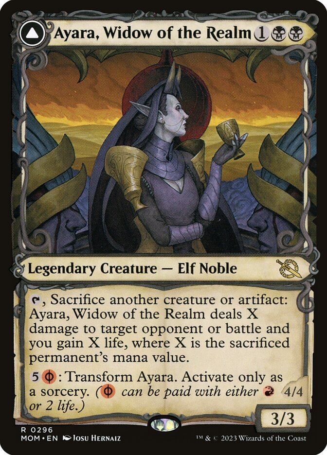 Ayara, Widow of the Realm // Ayara, Furnace Queen mom 296