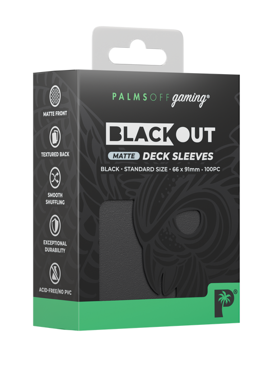 Palms Off - Blackout Deck Sleeves - Standard Size - Black