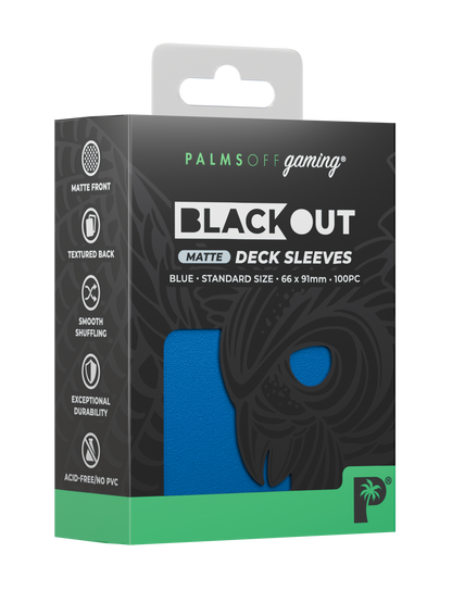 Palms Off - Blackout Deck Sleeves - Standard Size - Blue