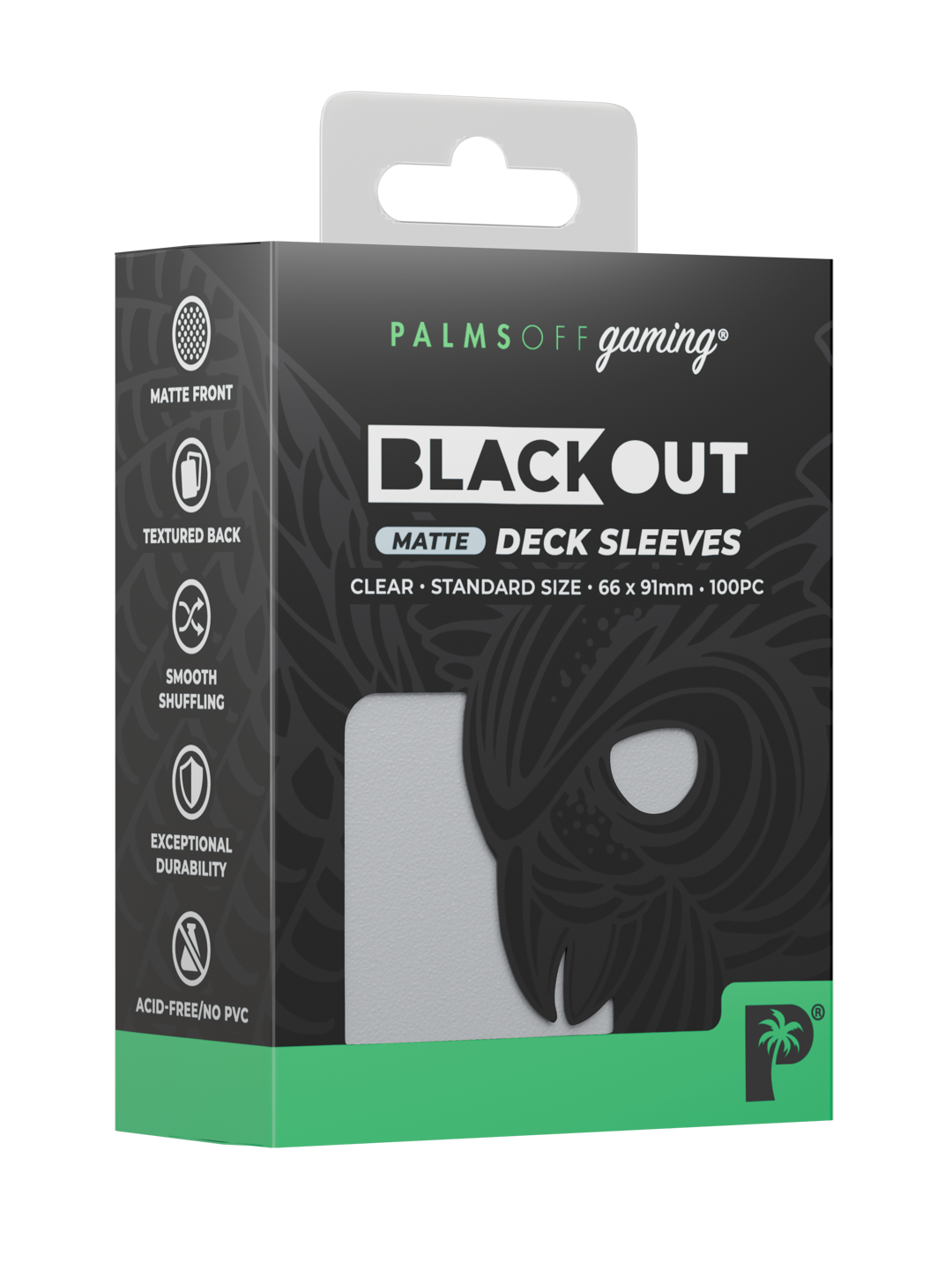 Palms Off - Blackout Deck Sleeves - Standard Size - Clear