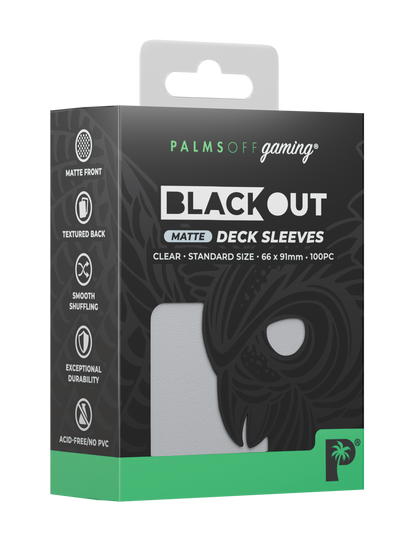 Palms Off - Blackout Deck Sleeves - Standard Size - Clear