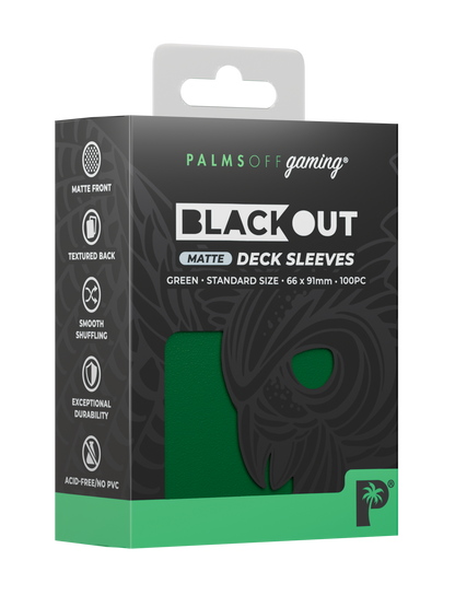 Palms Off - Blackout Deck Sleeves - Standard Size - Green