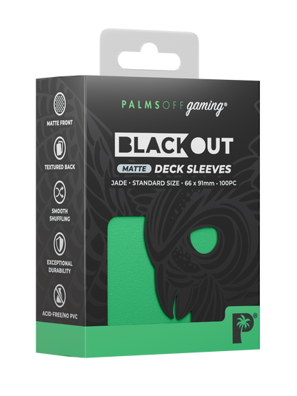 Palms Off - Blackout Deck Sleeves - Standard Size - Jade
