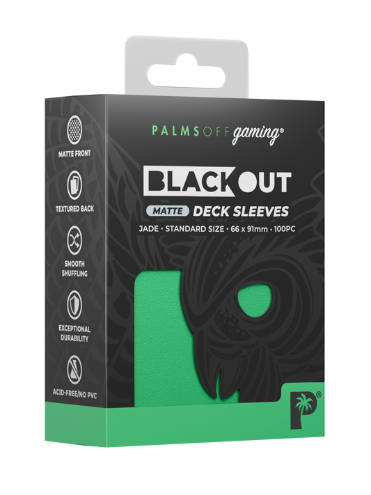 Palms Off - Blackout Deck Sleeves - Standard Size - Jade