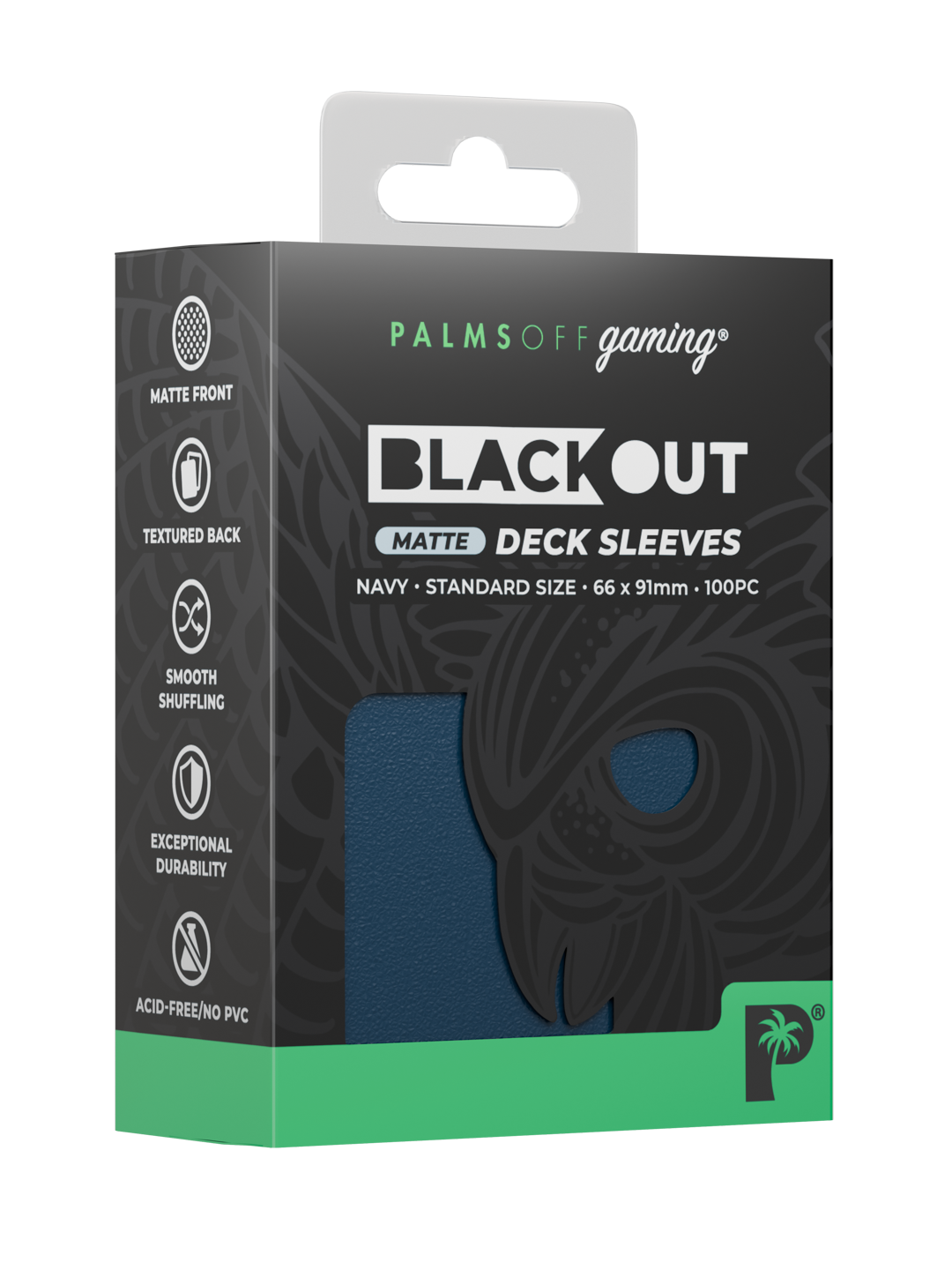 Palms Off - Blackout Deck Sleeves - Standard Size - Navy