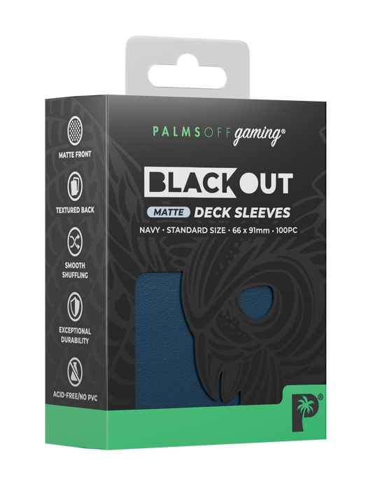 Palms Off - Blackout Deck Sleeves - Standard Size - Navy