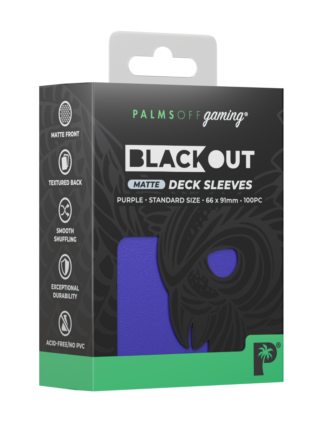 Palms Off - Blackout Deck Sleeves - Standard Size - Purple