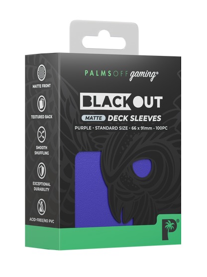 Palms Off - Blackout Deck Sleeves - Standard Size - Purple