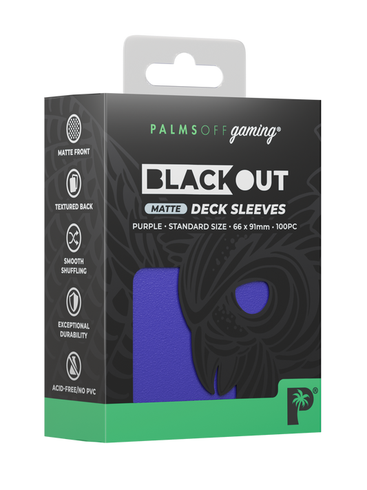 Palms Off - Blackout Deck Sleeves - Standard Size - Purple