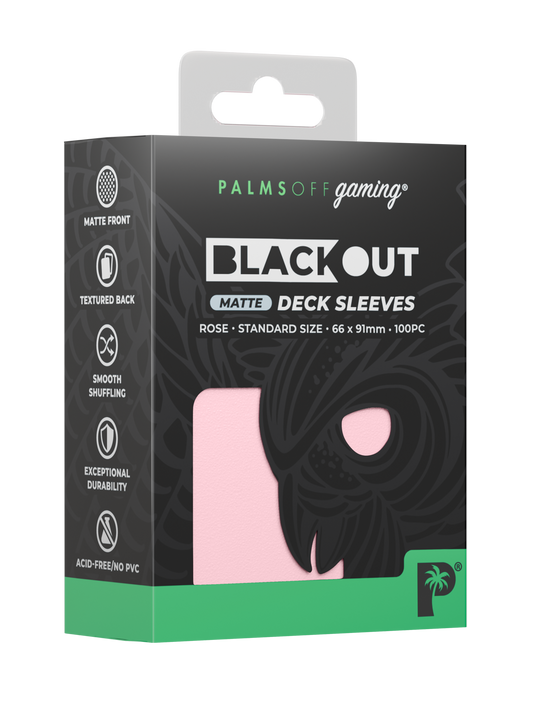 Palms Off - Blackout Deck Sleeves - Standard Size - Rose
