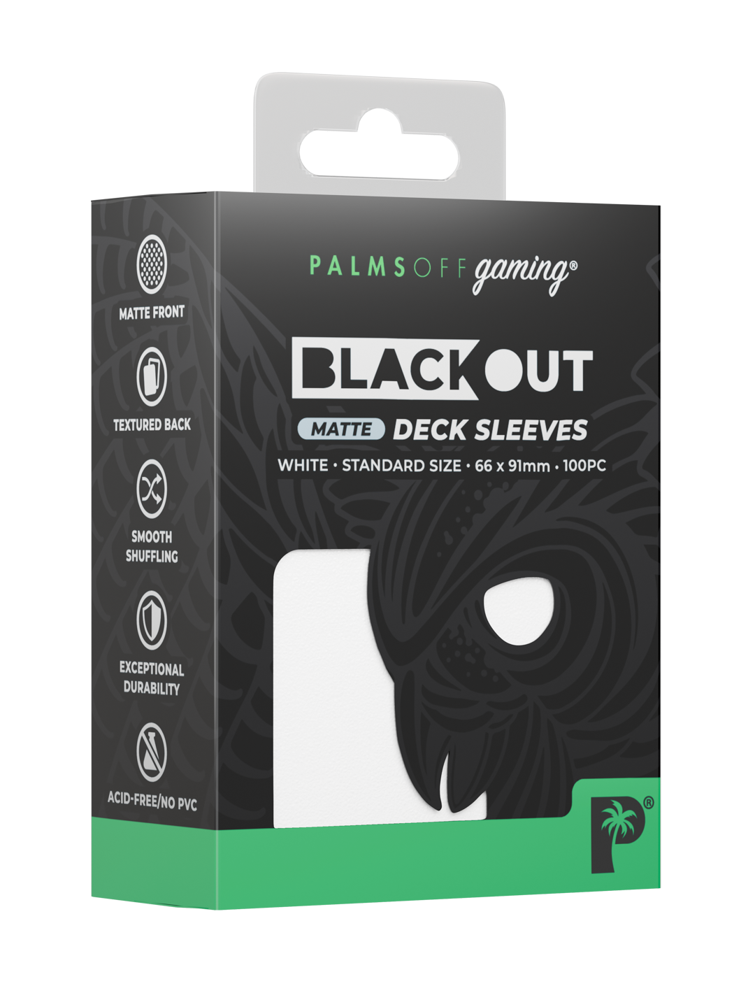Palms Off - Blackout Deck Sleeves - Standard Size - White