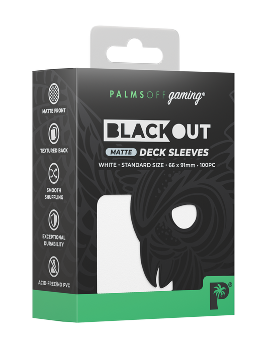 Palms Off - Blackout Deck Sleeves - Standard Size - White