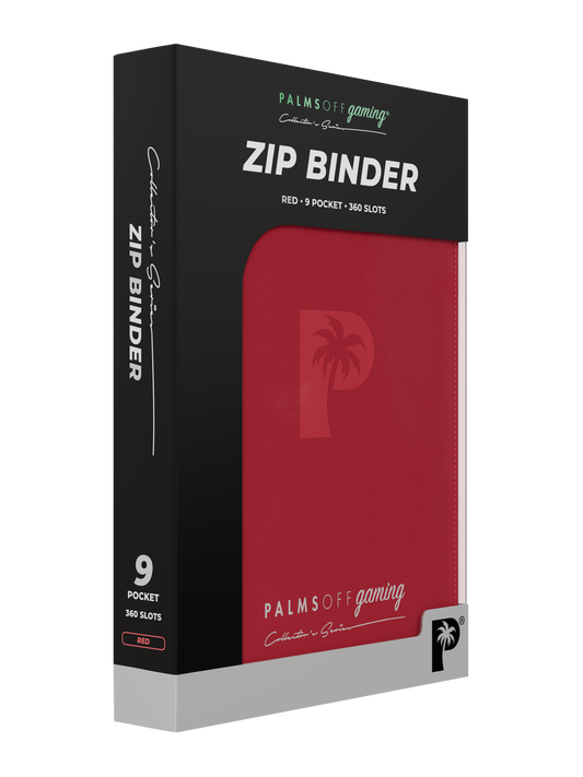 Palms Off - Collector's Series 9 Pocket Zip Binder - Red