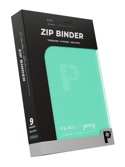 Palms Off - Collector's Series 9 Pocket Zip Binder - Turqoise
