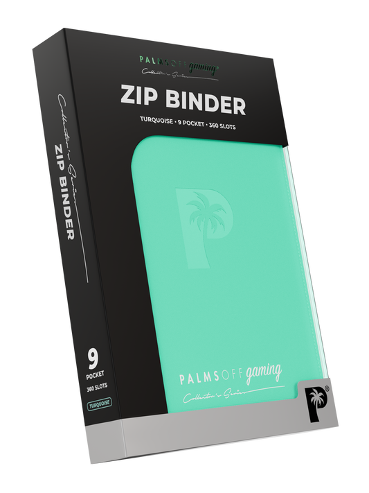 Palms Off - Collector's Series 9 Pocket Zip Binder - Turqoise