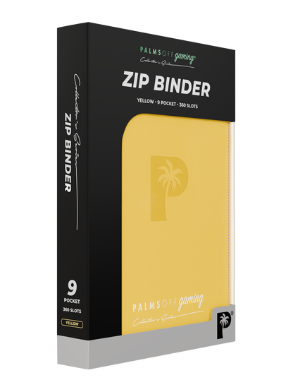 Palms Off - Collector's Series 9 Pocket Zip Binder - Yellow