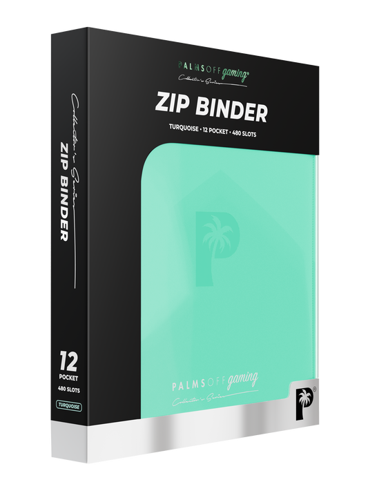 Palms Off - Collector's Series 12 Pocket Zip Binder - Turquoise