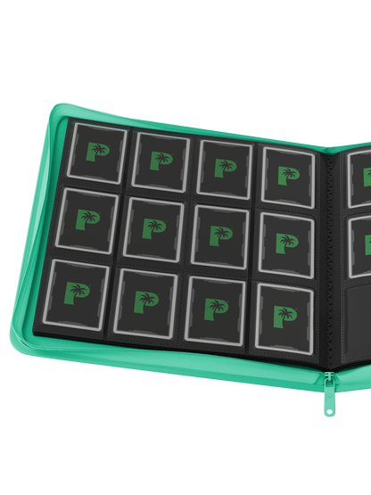 Palms Off - Collector's Series 12 Pocket Zip Binder - Turquoise