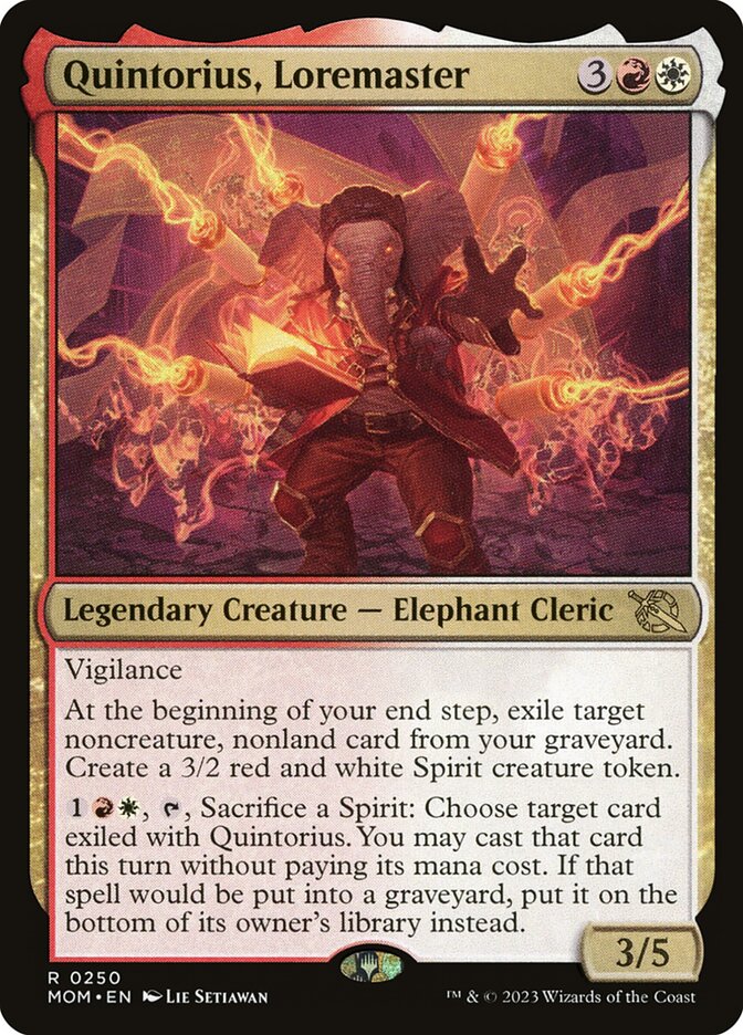 Quintorius, Loremaster mom 250