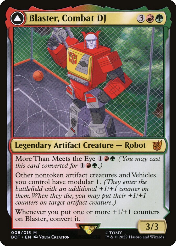 Blaster, Combat DJ // Blaster, Morale Booster bot 8