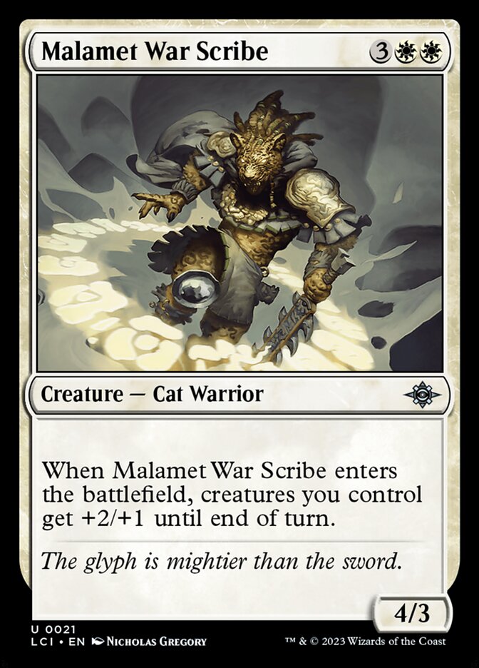 Malamet War Scribe lci 21