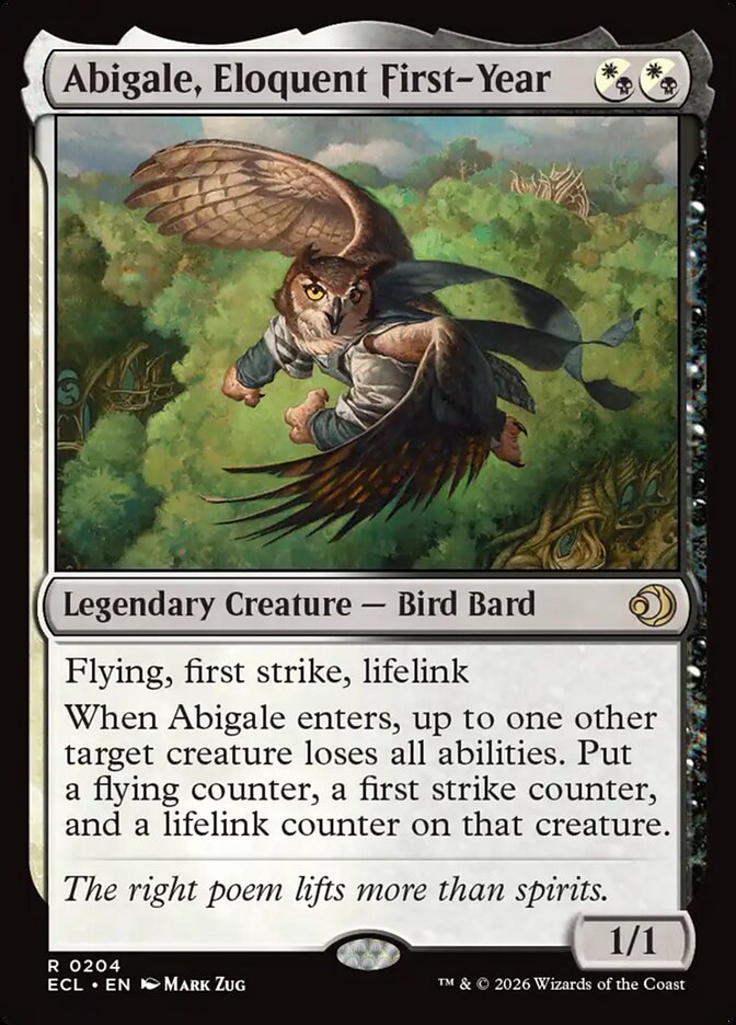 Abigale, Eloquent First-Year ecl 204