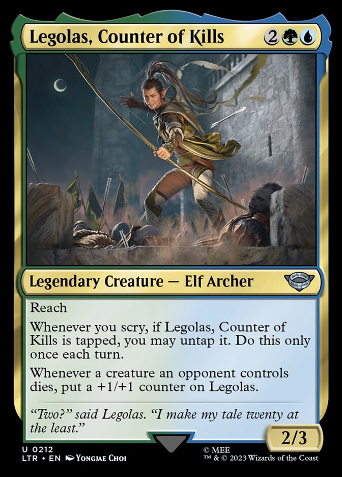 Legolas, Counter of Kills ltr 212