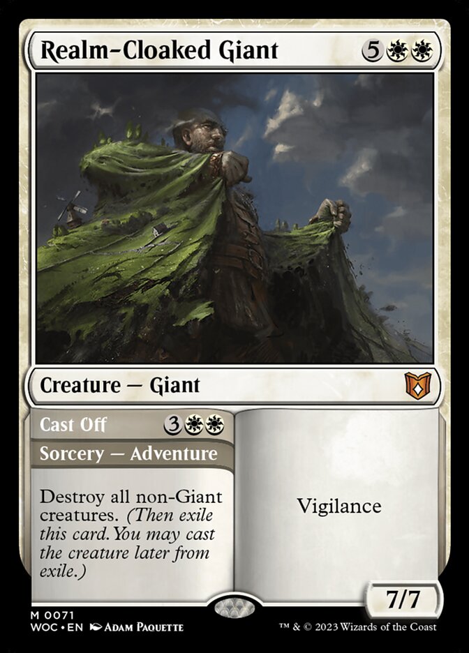 Realm-Cloaked Giant // Cast Off woc 71