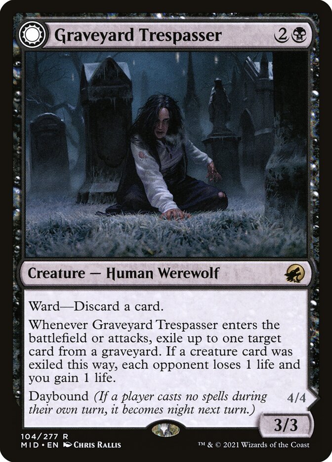 Graveyard Trespasser // Graveyard Glutton mid 104